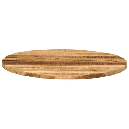 Piano per Tavolo Ø 80x2,5cm Rotondo Legno Massello Grezzo Mango