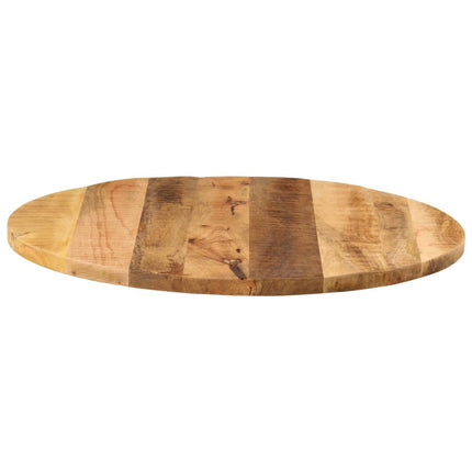 Piano per Tavolo Ø 80x2,5cm Rotondo Legno Massello Grezzo Mango