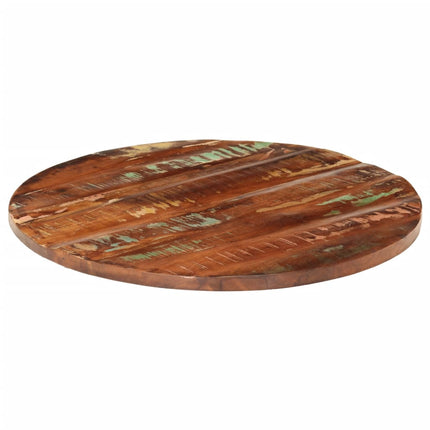 Piano per Tavolo ÃƒËœ 80x1,5 cm Rotondo Legno Massello di Recupero