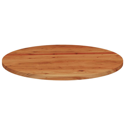 Piano per Tavolo Ø80x3,8 cm Rotondo in Legno Massello di Acacia