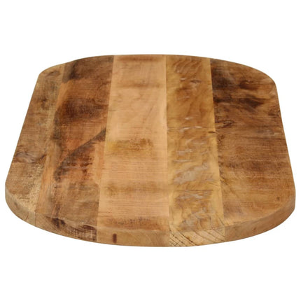Piano Tavolo 110x50x3,8 cm Ovale Legno Massello Grezzo di Mango