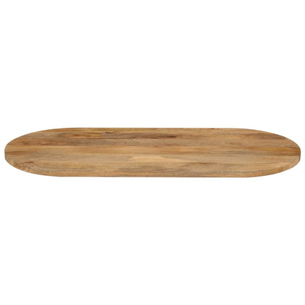 Piano Tavolo 140x50x2,5 cm Ovale in Legno Massello di Mango