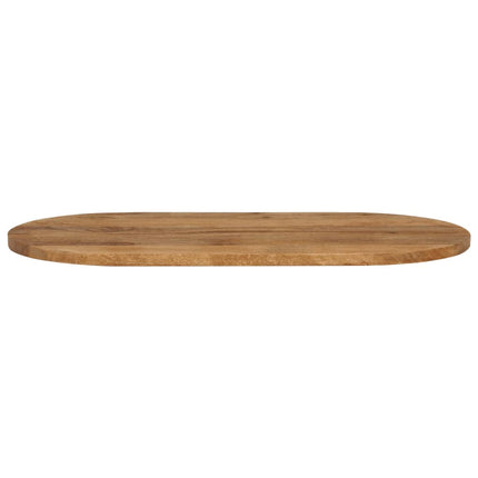 Piano Tavolo 140x50x3,8 cm Ovale in Legno Massello di Mango