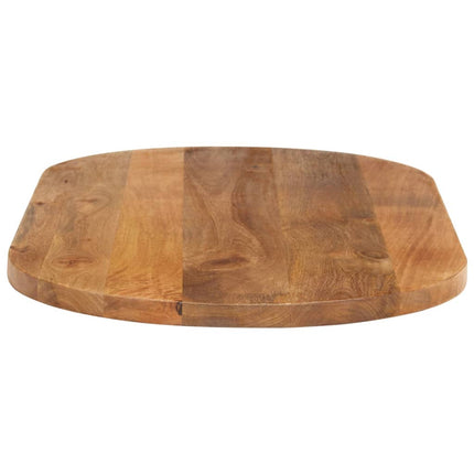 Piano Tavolo 140x60x3,8 cm Ovale in Legno Massello di Mango