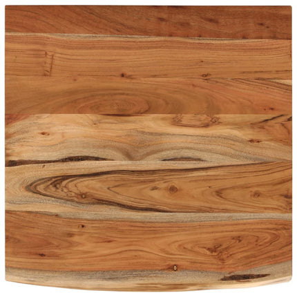 Piano Scrivania 80x80x2,5cm Quadrato Massello Acacia Bordi Vivi