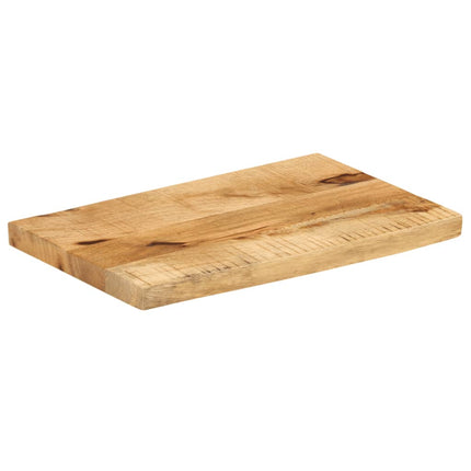 Piano Tavolo 40x30x2,5 cm Bordi Vivi Legno di Mango Grezzo