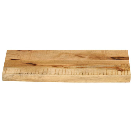 Piano Tavolo 50x30x2,5cm Bordi Vivi Legno Massello Mango Grezzo