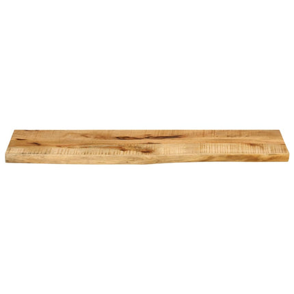 Piano Tavolo 100x20x3,8cm Bordi Vivi Legno di Mango Grezzo