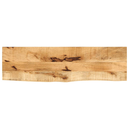 Piano Tavolo 120x20x3,8 cm Bordi Vivi Legno di Mango Grezzo