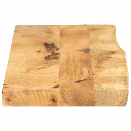 Piano Tavolo 120x20x3,8 cm Bordi Vivi Legno di Mango Grezzo