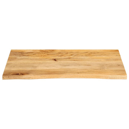 Piano Tavolo Bordi Vivi 90x60x3,8 cm in Legno Massello di Mango