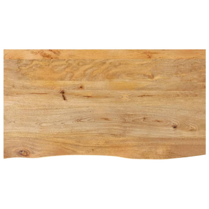 Piano Tavolo Bordi Vivi 120x60x3,8cm in Legno Massello di Mango