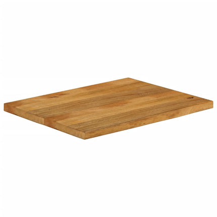Piano Tavolo Bordi Vivi 80x60x2,5 cm in Legno Massello di Mango