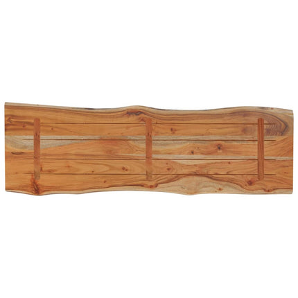 Piano Tavolo 110x40x2,5 cm Rettangolare Legno Acacia Bordi Vivi