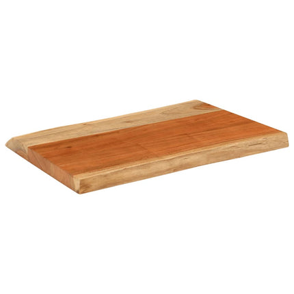 Piano Tavolo 50x40x3,8 cm Rettangolare Legno Acacia Bordi Vivi