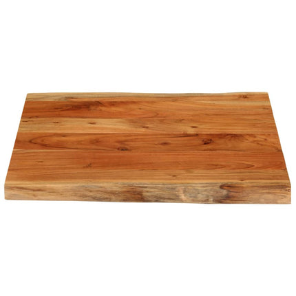 Piano Tavolo 60x60x3,8 cm Quadrata Legno Acacia Bordi Vivi