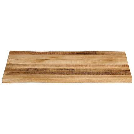 Piano Tavolo Bordi Vivi 80x60x2,5cm Legno Massello Mango Grezzo