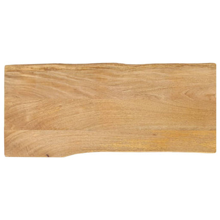 Piano Tavolo 100x40x2,5 cm Bordi Vivi in Legno Massello Mango