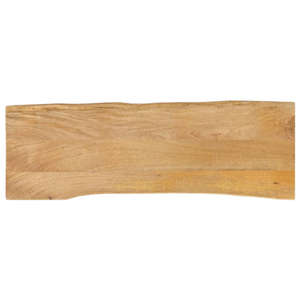 Piano Tavolo 110x40x2,5 cm Bordi Vivi in Legno Massello Mango