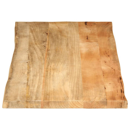 Piano Tavolo 140x60x2,5 cm Bordi Vivi in Legno Massello Mango