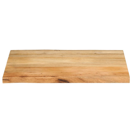 Piano per Tavolo 80x60x3,8cm Bordi Vivi in Legno Massello Mango