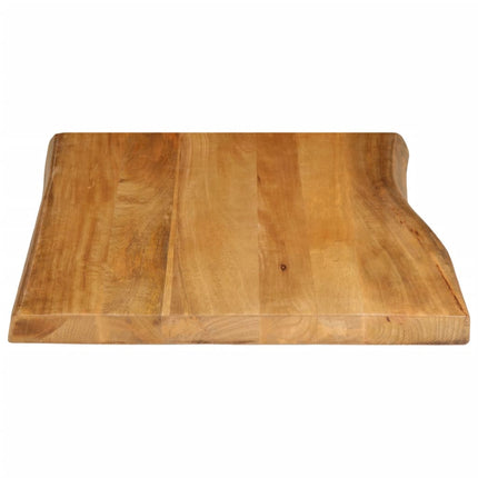 Piano per Tavolo 70x60x2,5cm Bordi Vivi in Legno Massello Mango