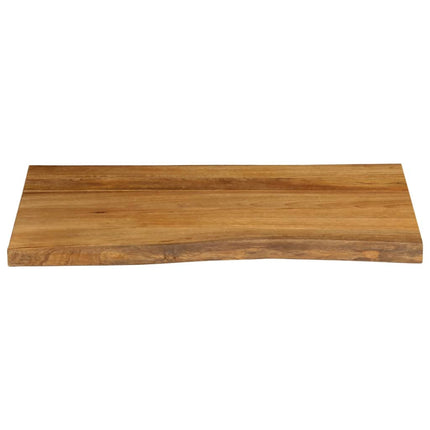 Piano per Tavolo 70x60x3,8cm Bordi Vivi in Legno Massello Mango
