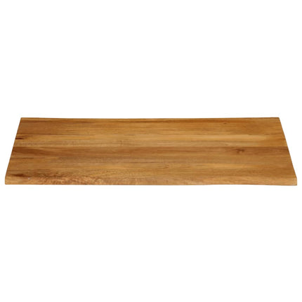 Piano Tavolo 100x80x3,8 cm Bordi Vivi in Legno Massello Mango