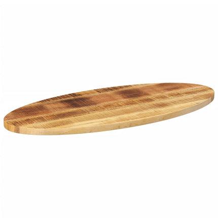 Piano Tavolo 120x50x3,8 cm Ovale in Legno Massello di Mango