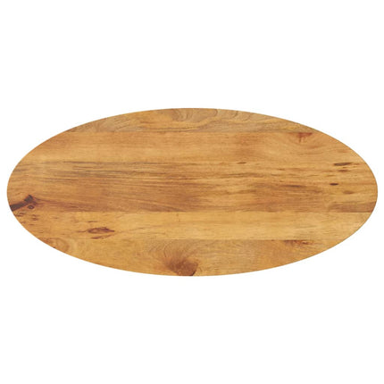 Piano Tavolo 100x40x2,5 cm Ovale in Legno Massello di Mango