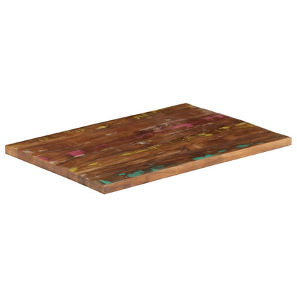 Piano Tavolo 70x60x1,5 cm Rettangolare in Massello di Recupero