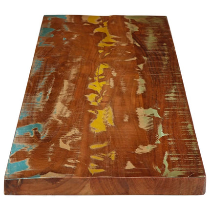 Piano Tavolo 140x40x3,8 cm Rettangolare in Massello di Recupero