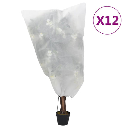 Coperture con Coulisse per Piante 12pz 70 g/mÃ‚Â² 0,8x0,8 m