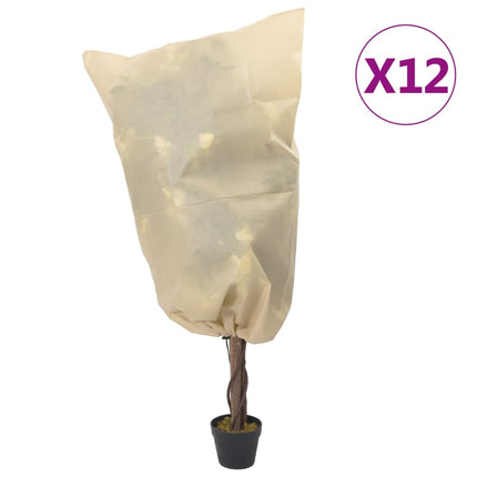 Coperture con Coulisse per Piante 12pz 70 g/mÃ‚Â² 0,8x0,8 m