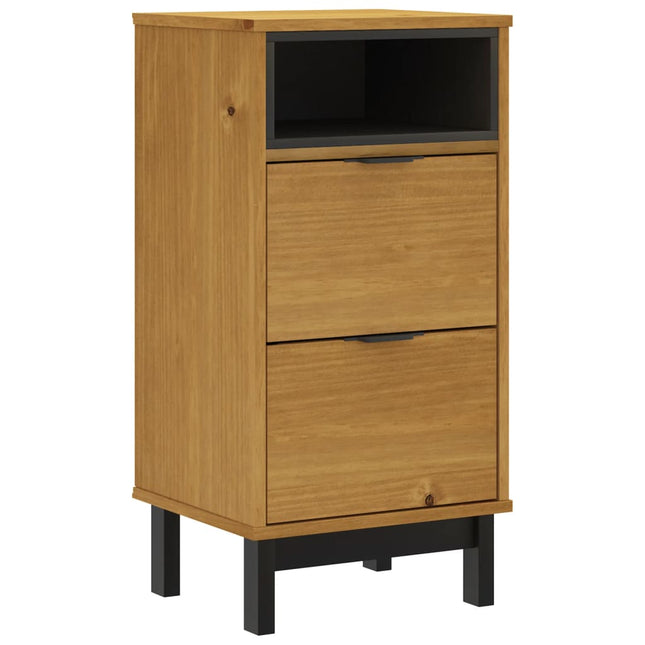 Comodino FLAM 40x35x80 cm in Legno Massello di Pino
