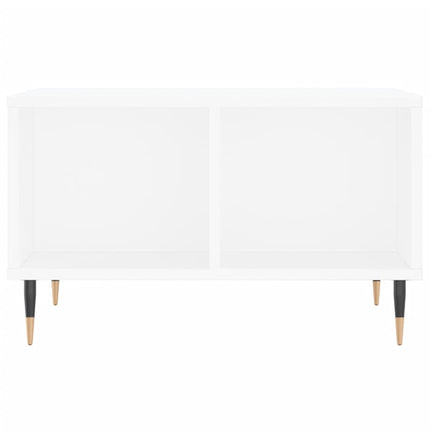 Tavolino da Salotto Bianco 60x50x36,5 cm in Legno Multistrato