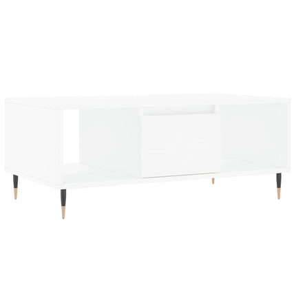 Tavolino da Salotto Bianco 90x50x36,5 cm in Legno Multistrato