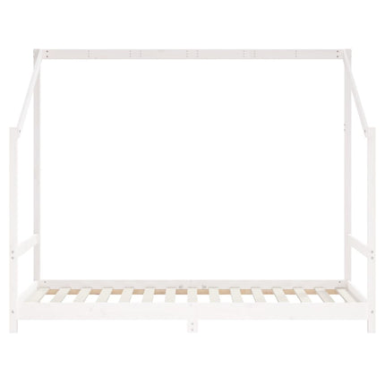Giroletto per Bambini Bianco 90x190cm in Legno Massello di Pino