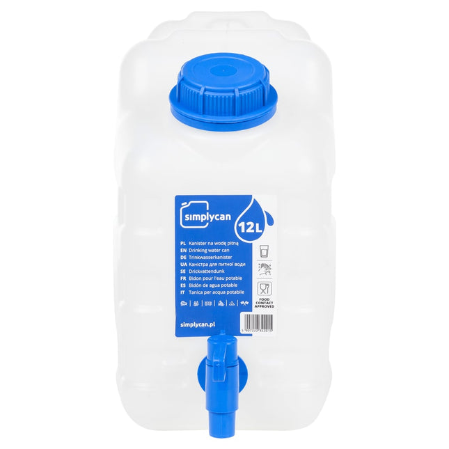 Contenitore Acqua con Rubinetto Trasparente 10 L in Plastica