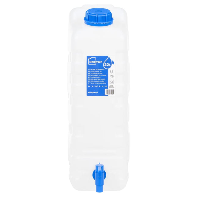 Contenitore Acqua con Rubinetto Trasparente 20 L in Plastica