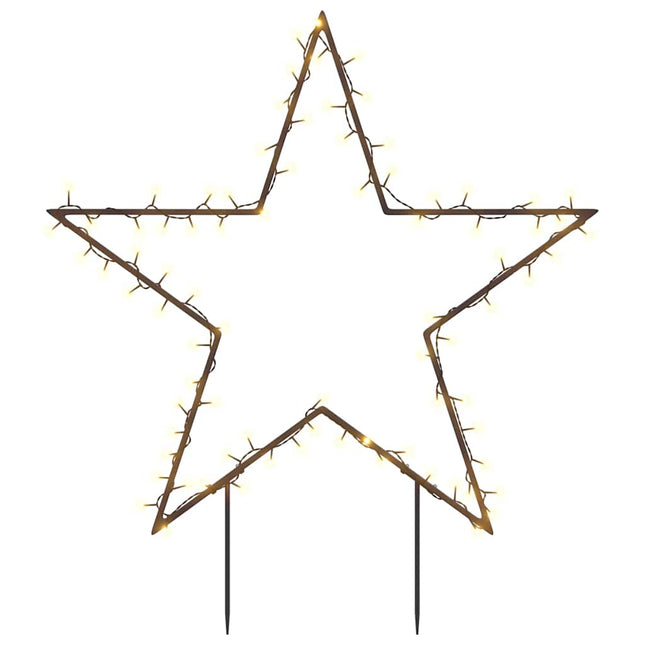 Decorazione Luminosa Natalizia con Picchetti Stella 80LED 60cm