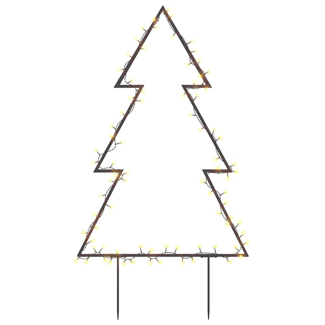 Decorazione Luminosa Natalizia con Picchetti Albero 80LED 60cm