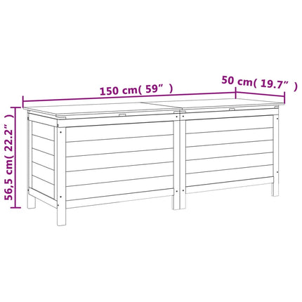 Contenitore Giardino Marrone 150x50x56,5cm Legno Massello Abete