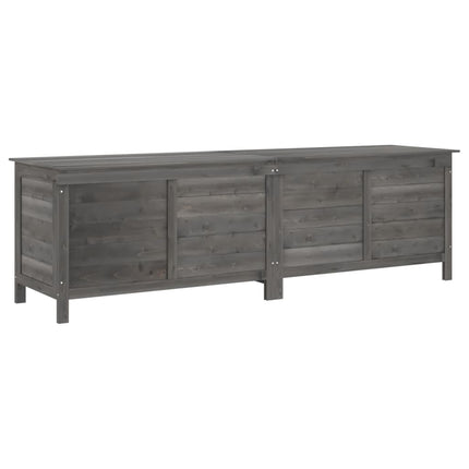 Contenitore Giardino Antracite 198,5x50x56,5 cm Massello Abete