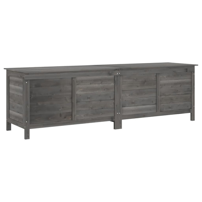 Contenitore Giardino Antracite 198,5x50x56,5 cm Massello Abete