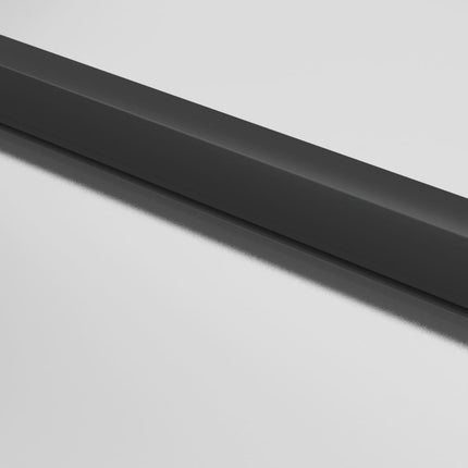 Porta Interni Sottile Nera 93x201,5cm Vetro Temperato Alluminio