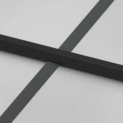 Porta Interni Sottile Nera 83x201,5cm Vetro Temperato Alluminio
