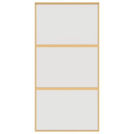 Porta Scorrevole Oro 102,5x205 Vetro Smerigliato ESG Alluminio