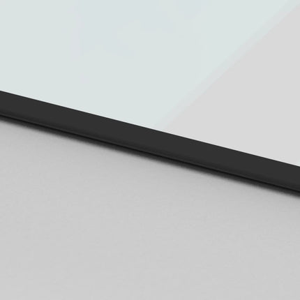 Porta Scorrevole Nera 102,5x205 cm Vetro Temperato e Alluminio