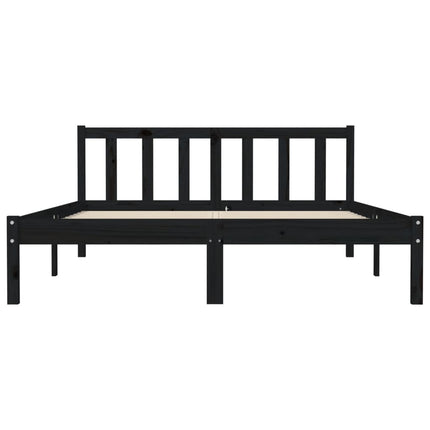 Giroletto Nero 160x200 cm in Legno Massello di Pino